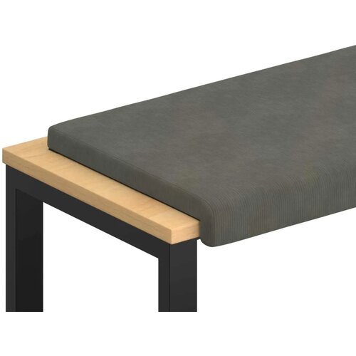  Jastučić za klupu Kord Svjetlosiva Dubina 35 cm - Svjetlosiva 110 x 38 x 6 5 cm Slike
