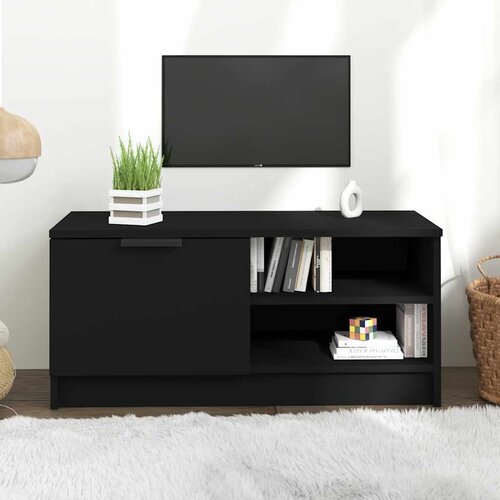 TV ormarić crni 80 x 35 x 36,5 cm od konstruiranog drva Cijene