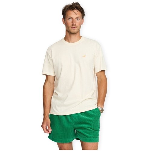 Revolution Majice s kratkimi rokavi Application T-Shirt 1450 DUC - Offwhite Melange Bež Cene