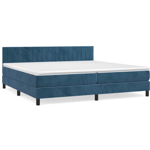 Maison Chic Box spring postelja - Vzmetna postelja z vzmetnico temno modra 200x200 cm žamet SL2397, (21909592) Cene