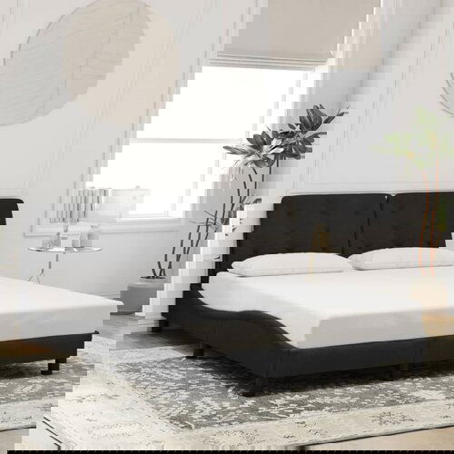 Furnova Posteljni okvir brez vzmetnice črn 140x200 cm žamet, (21937279) Slike