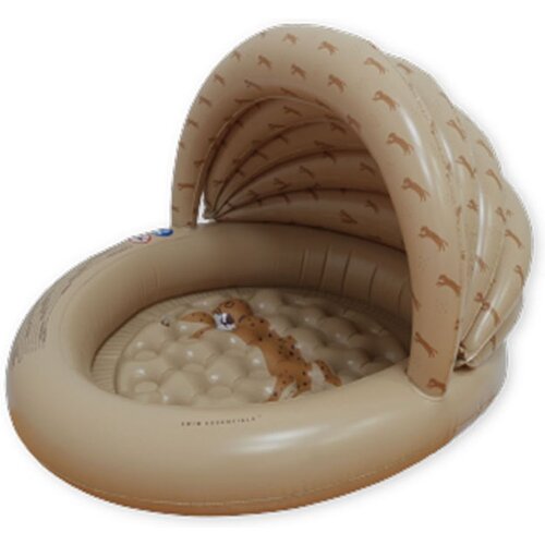 Swim Essentials dječji bazen s nadstre&amp;scaron;nicom, dno na napuhavanje Brown Leopard 100 cm Slike