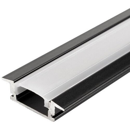Optonica aluprofil za led trake crni sa providnim difuzorom 2M ugradni set 5104 Cene