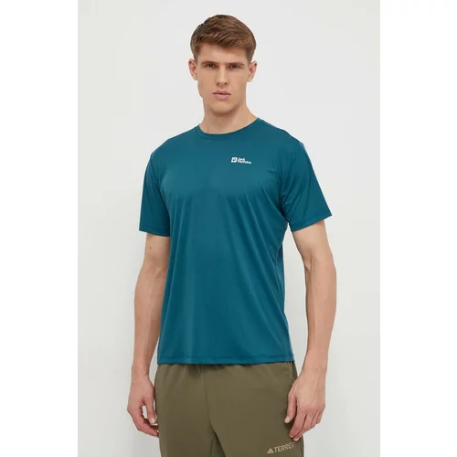 Jack Wolfskin Športna kratka majica Tech zelena barva
