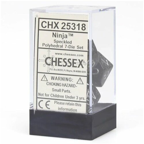 Chessex kockice - polyhedral - speckled - ninja (7) Cene