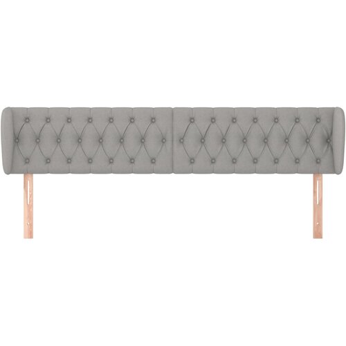  Uzglavlje s u&amp;scaron;ima svjetlosivo 203x23x78/88 cm od tkanine Slike