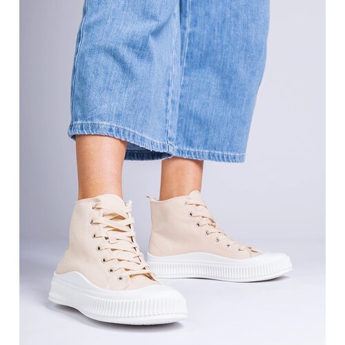 Gemre Beige platform sneakers Guerrino Cene