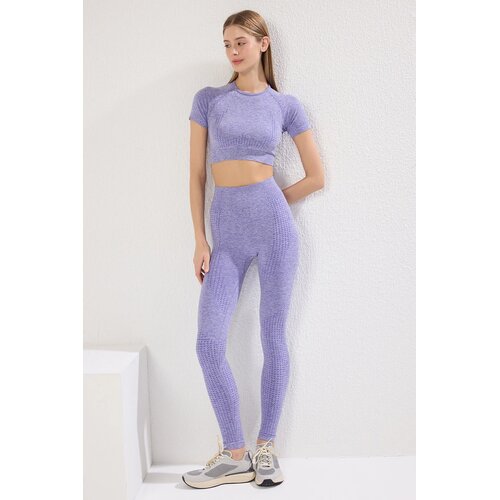 TRENDYOLMILLA ženske pantalone TWOSS21TY0024, ljubičasta-purple Slike