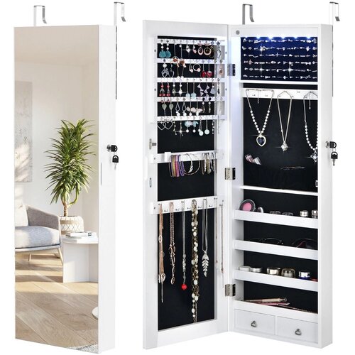 Costway Organizer za nakit z LED-osvetlitvijo Toaletka, (5000367255) Slike