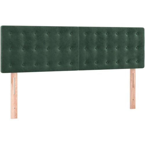vidaXL Box spring postelja z vzmetnico temno zelen 140x190 c Cene