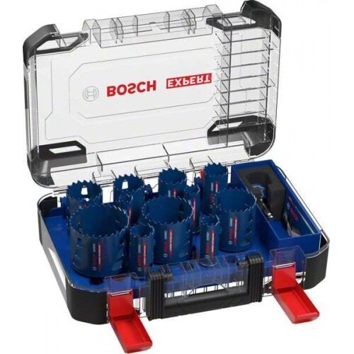 Bosch komplet EXPERT Tough Material testera za otvore od 20/22/25/32/35/40/44/51/60/68/76 mm, 14-delni set ( 2608900448 ) Slike
