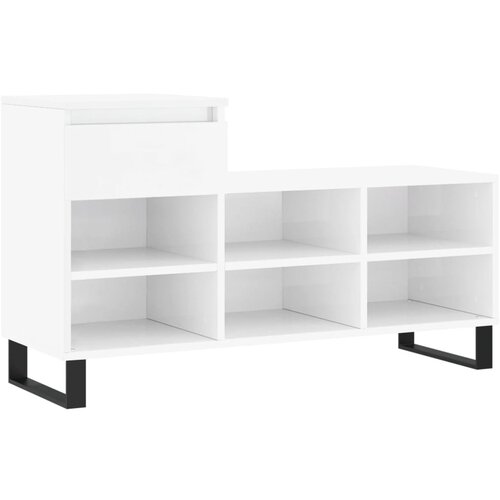 Maison Chic Omarice za obutev - Kopa za čevlje visok sijaj bela 102x36x60 cm inženirski les, (21778006) Slike