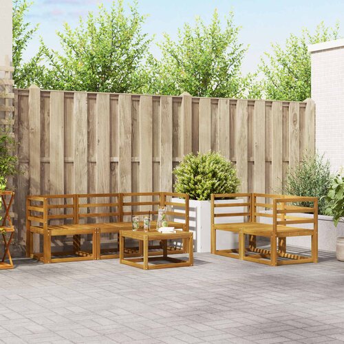 Set vanjskih sofa 6 pcs Prirodna Čvrsto drvo akacije Cene