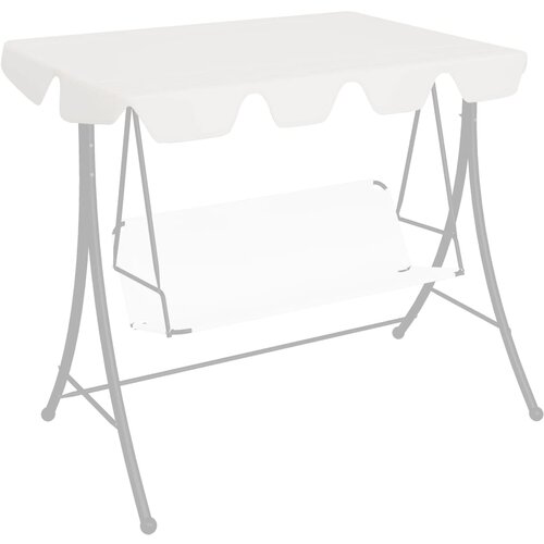 VidaXL Zamjenski krov za vrtnu ljuljačku bijeli 150 / 130x70 / 105 cm Slike