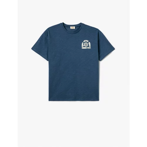 Koton T-Shirt Back Printed Short Sleeve Crew Neck Cotton