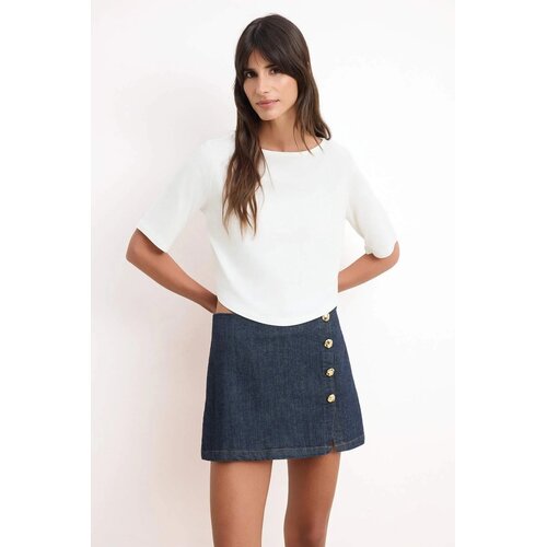 TRENDYOLMILLA Ženska majica TWOSS26TS00200, Bela Cene