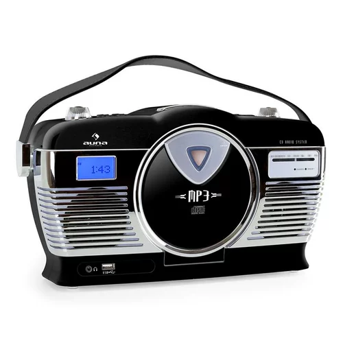 Auna RCD-70 Retro Vintage Prenosni Radio FM CD/MP3 USB