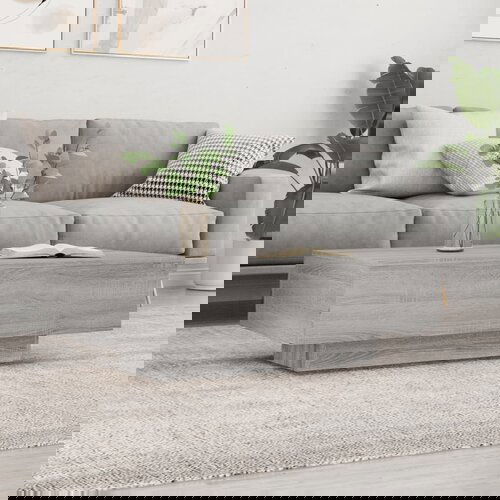 VidaXL Stolić za kavu boja hrasta 100 x 49 5 x 31 cm konstruirano drvo Slike