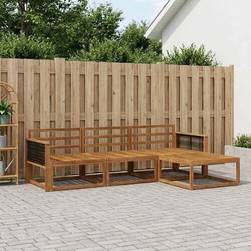  Set vanjskih sofa 4 kom. Prirodna Čvrsto drvo akacije Cene