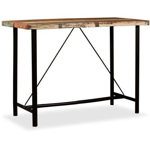  Barski stol od masivnog obnovljenog drva 150x70x107 cm Slike