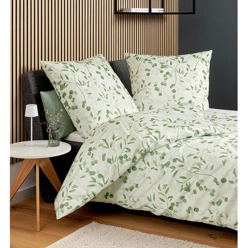 Janine POSTELJNINA 135/200 cm mako saten zelena Slike