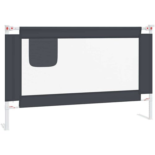VidaXL sigurnosna ograda za dječji krevet tamnosiva 200x25 cm tkanina Slike