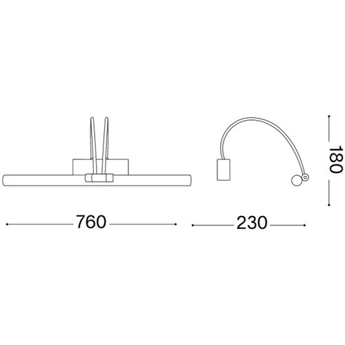 Ideal Lux - LED lampa za sliku BOW LED/8W/230V sjajni hrom Slike