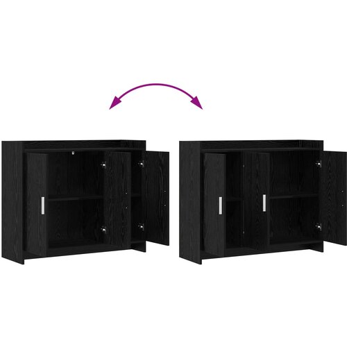  Kreveta Crni hrast 98,5 x 33 x 80 cm Konstruirano drvo Slike