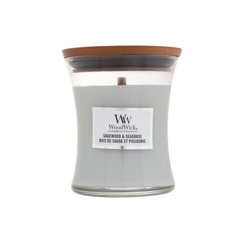 WoodWick Sagewood &amp;amp; Seagrass 275 g mirisna svijeća Slike