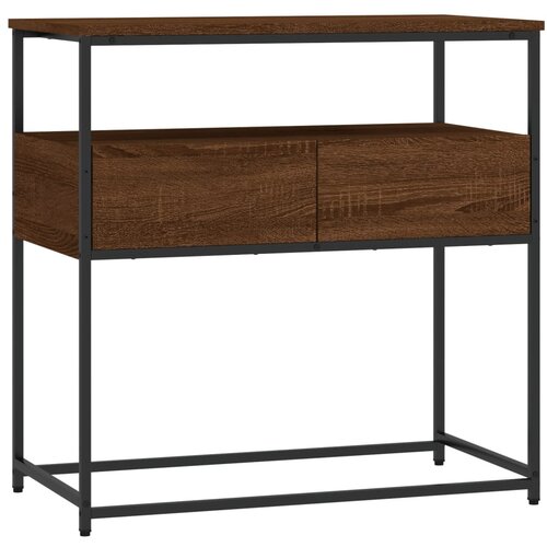 Maison Chic konzolna miza - miza ob steni rjav hrast 75x40x75 cm inženirski les, (21785758) Slike