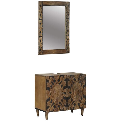  Set namje&scaron;taja za kupaonicu Zidne 2 pcs Smeđa Čvrsto drvo manga Cijene