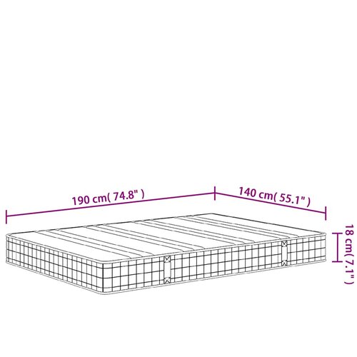  Madrac s oprugama bonnell srednji 140 x 190 cm Slike