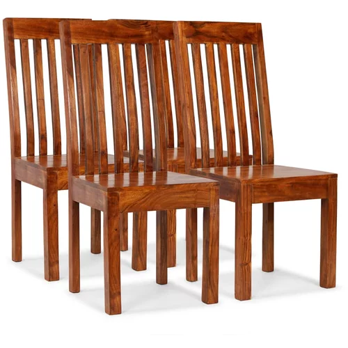 vidaXL blagovaonske stolice od masivnog drva i šišama 4 kom moderne