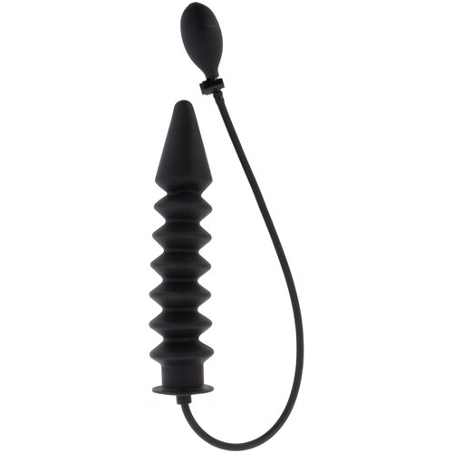 Hidden Desire Inflatable Ribbed Plug Expert Black Cene