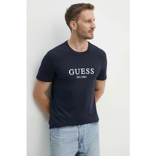 Guess Kratka majica moška, mornarsko modra barva, M4YI38 J1314