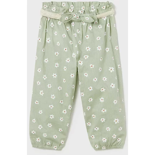 Mayoral Pamučne hlače za bebe boja: zelena, s uzorkom