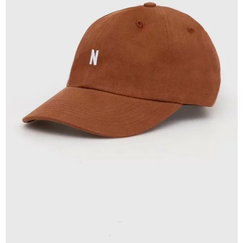 Norse Projects Pamučna kapa sa šiltom Twill Sports Cap boja: smeđa, bez uzorka, N80-0001-2015