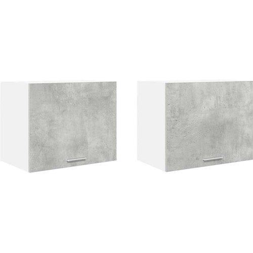  ormarić 2 pcs Beton siva i bijela 50 x 31 x 40 cm Slike