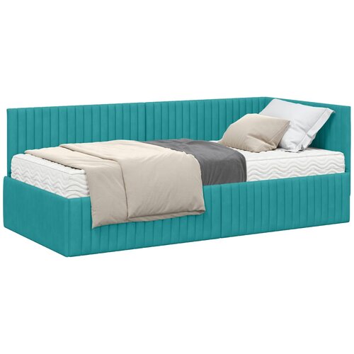 vidaXL Kutni krevetni okvir s madracem 2 kom. Tirkizna Bar&scaron;un - Tirkizna 90 x 190 cm Cijene