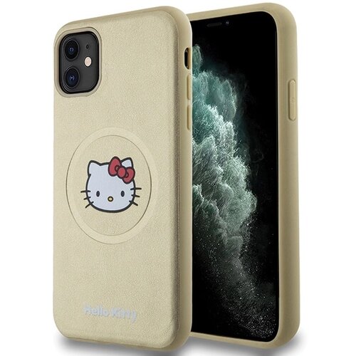 Hello Kitty USNJEN OVITEK KITTY HEAD ZA MAGSAFE ZA IPHONE 11 XR ZLAT, (21898056) Cene