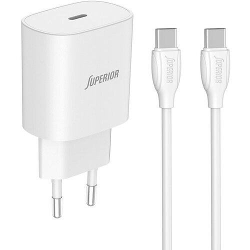 Superior kućni punjač CO-DC24 fast pd 25W 3A type c na type c/ bela Cene