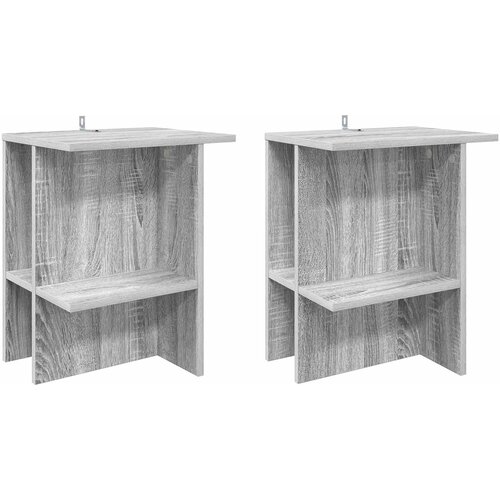  Kava Stol 2 pcs Siva sonoma 40 x 30 x 49 cm Konstruirano drvo Cene