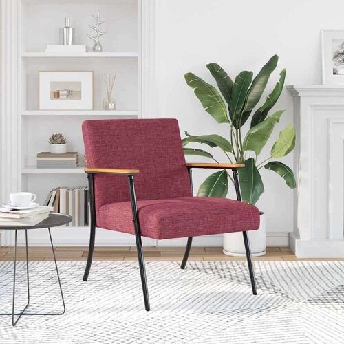VidaXL fotelja Vinska crvena 59 x 75 x 78 cm tkanina Slike
