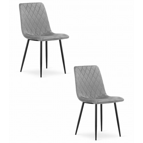 Brandless Stol TURIN - svetlo siv žamet x 2, (22044526) Slike