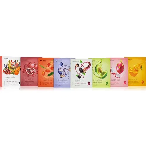 KORIKA SuperFruits Everyday Set of 7 Face Sheet Masks set mask za obraz