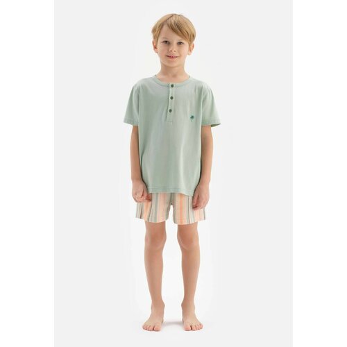 Dagi Pajama Set - Green - Plain Cene