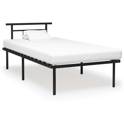 VidaXL Posteljni okvir črn kovinski 100x200 cm Slike