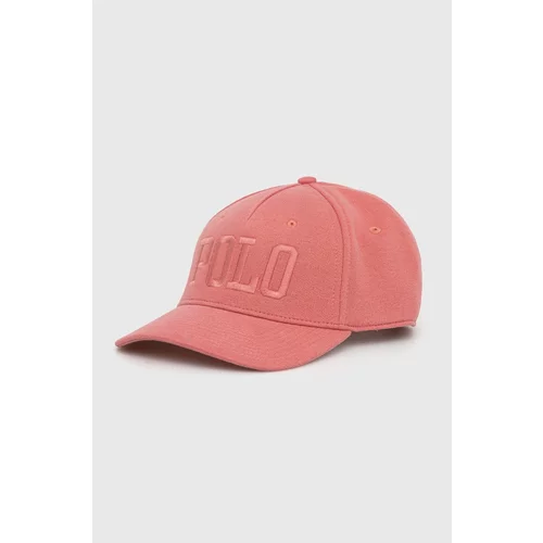 Polo Ralph Lauren Kapa boja: ružičasta, s aplikacijom