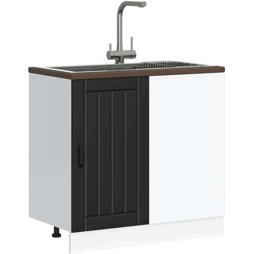  Donji ormarić za Lavabo - Umivaonik Lucca crni konstruirano drvo Cijene