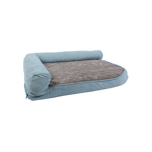 Duvo tweed Sky Anatomski Krevet sa memorijskom penom za pse, S, 80x60x20cm, Plavo-Braon Slike